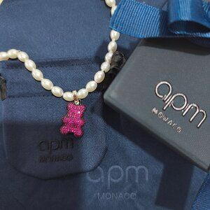 APM Monash Maru Delicious Bear Pearl Necklace